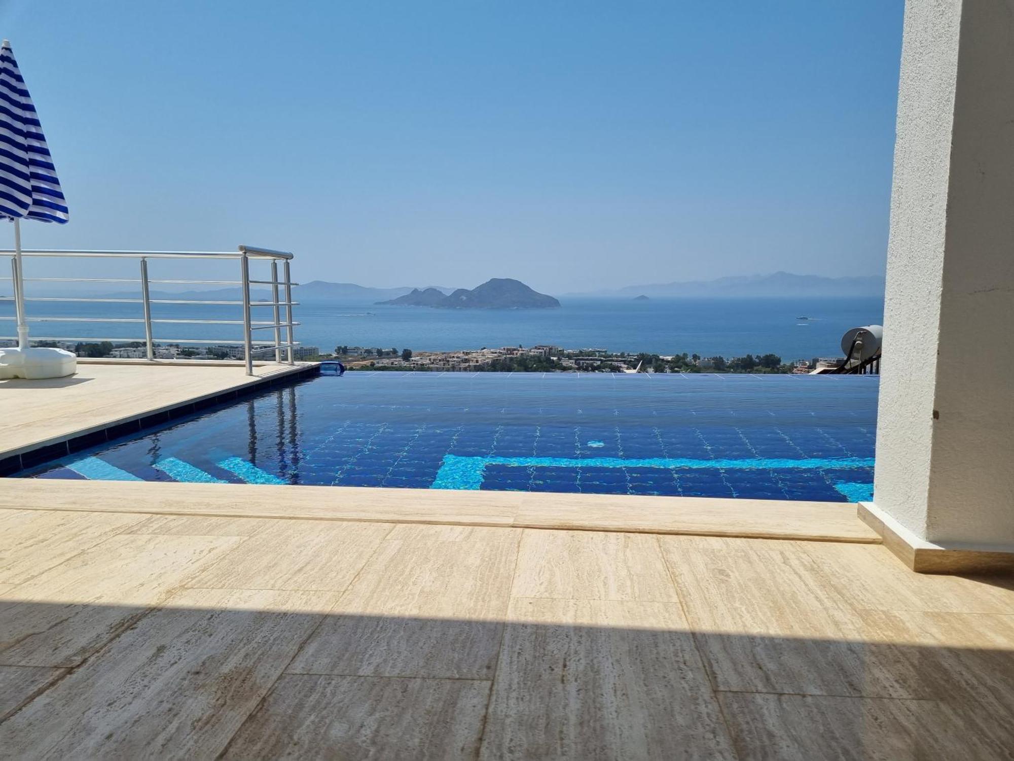 Bodrum Eason Villa & House 350M2 Full Sea View With Private Infinity Pool Ngoại thất bức ảnh
