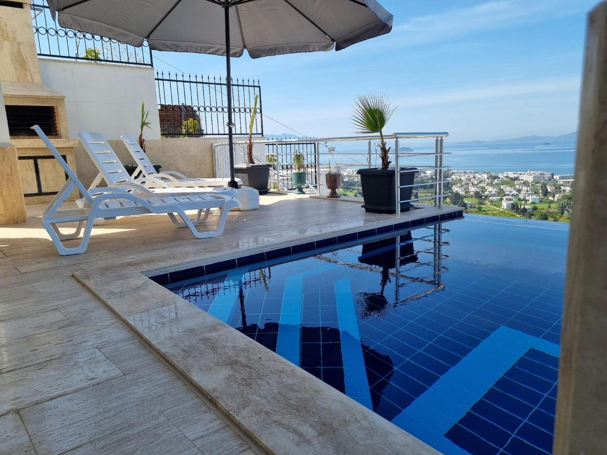 Bodrum Eason Villa & House 350M2 Full Sea View With Private Infinity Pool Ngoại thất bức ảnh