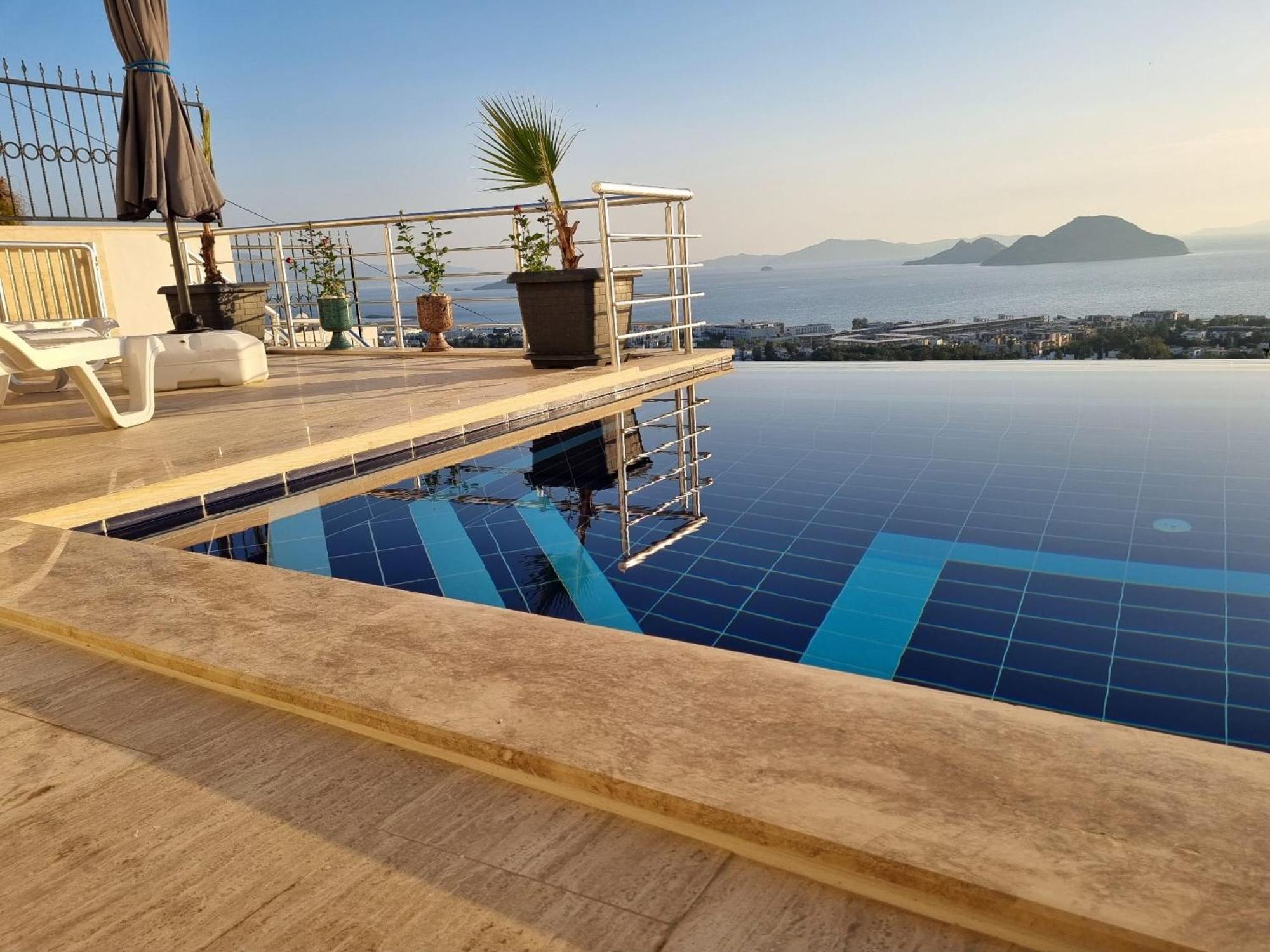 Bodrum Eason Villa & House 350M2 Full Sea View With Private Infinity Pool Ngoại thất bức ảnh