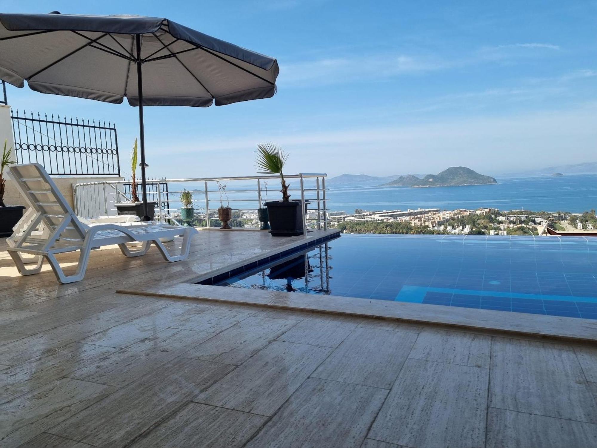 Bodrum Eason Villa & House 350M2 Full Sea View With Private Infinity Pool Ngoại thất bức ảnh