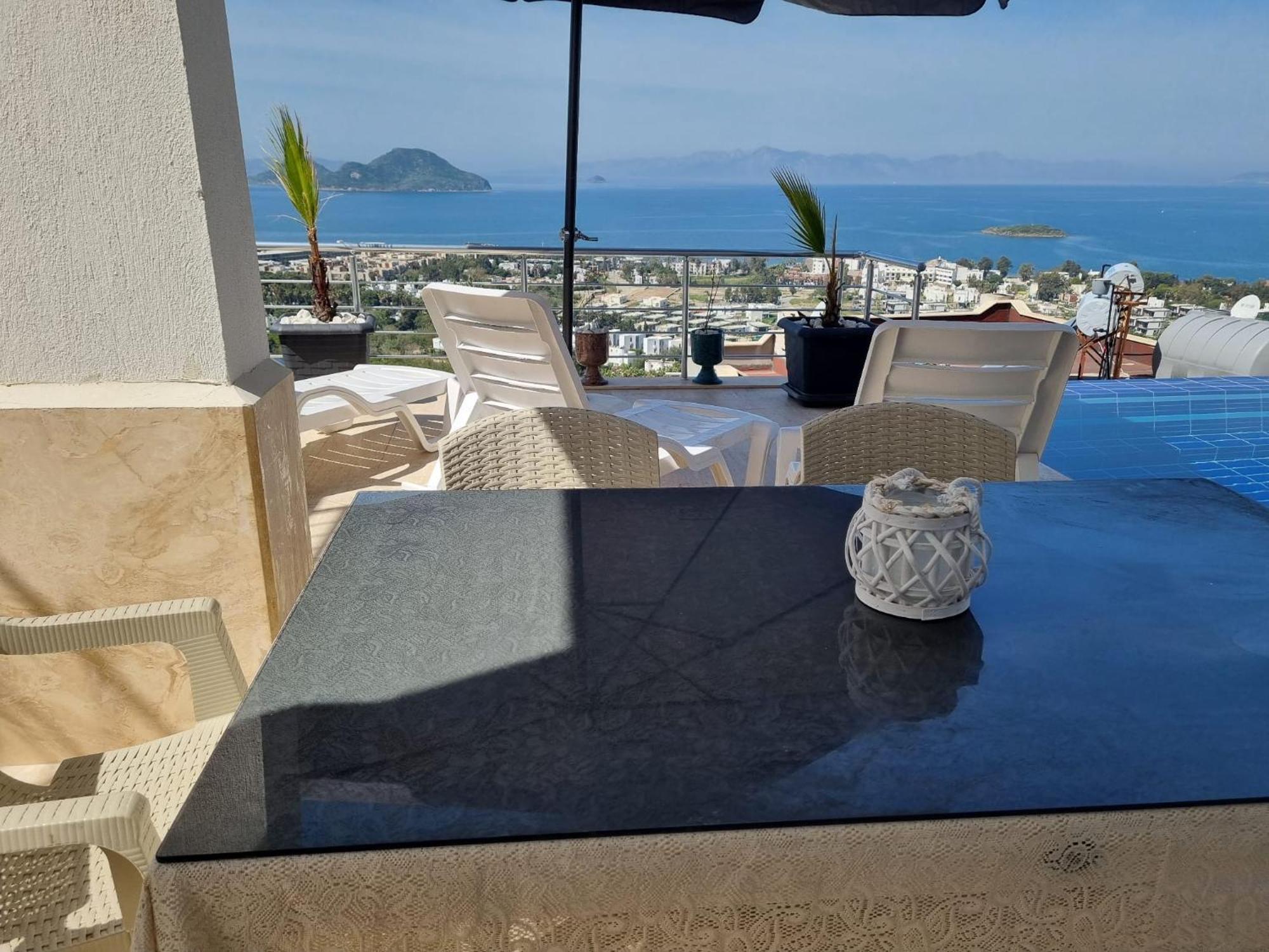 Bodrum Eason Villa & House 350M2 Full Sea View With Private Infinity Pool Ngoại thất bức ảnh